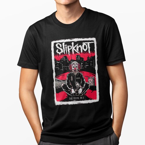 Playera Casual Negra para Hombre - Slipknot The Devil In I
