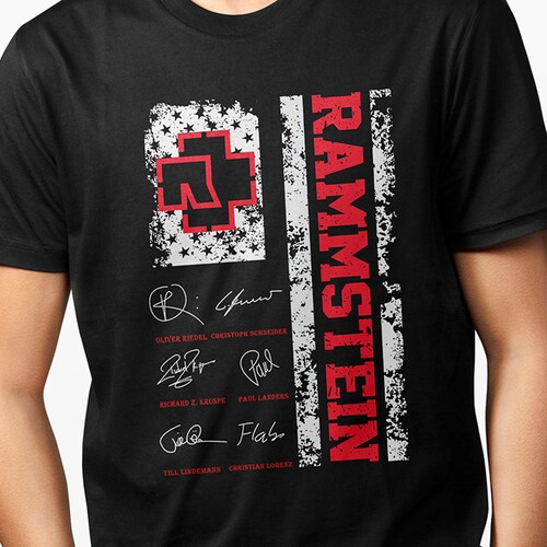 Playera Casual Negra para Hombre - Rammstein Metal