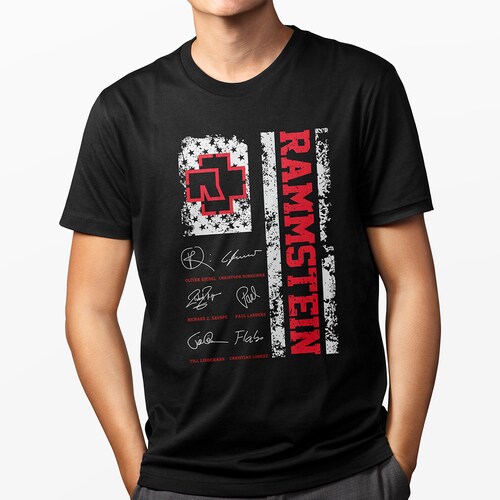 Playera Casual Negra para Hombre - Rammstein Metal