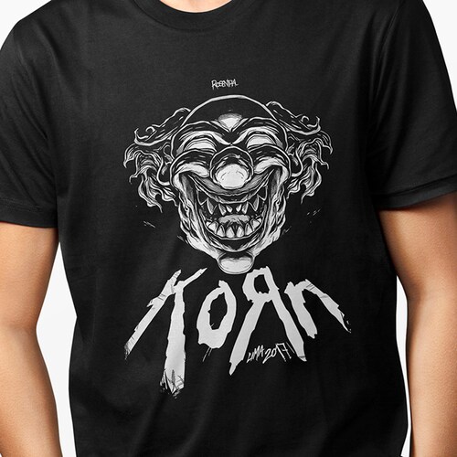 Playera Casual Negra para Hombre - Korn Metal Banda