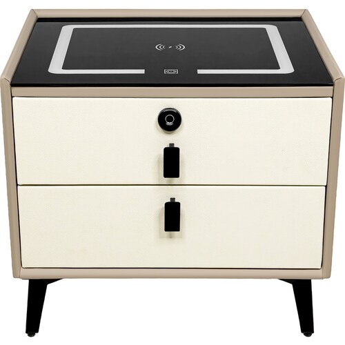 Mesa Noche Buro Inteligente Cargador Inalambrico Luz Audio Cafe