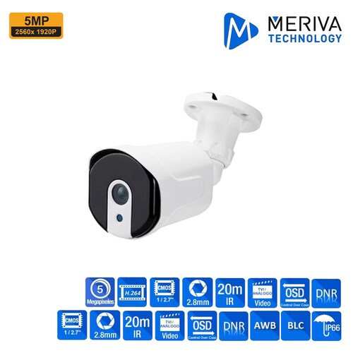 Camara tipo bala MERIVA MSC-5201 5Mp IR 20 Mts Exterior IP67