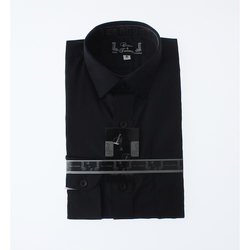 Camisa Negra De Vestir para Niño Manga Larga 3607 2-18 Años.