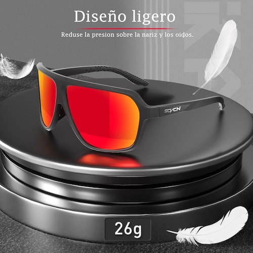 Gafas ciclismo rojo negro moto deportes protección polarizadas lentes deportivas pesca filtro UV