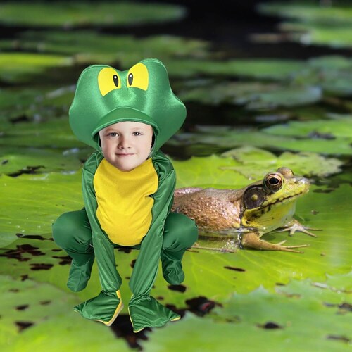 Disfraz De Rana - Traje De Sapito - Vestuario Animales De La Primavera - Disfraces Ranita - Cosplay De Sapo Para Niñas Y Niños - Animalitos Halloween
