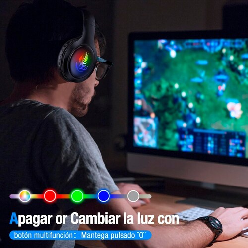 Audífonos Inalámbricos 1 Hora Aut202n Bluetooth 5.1 De Diadema.