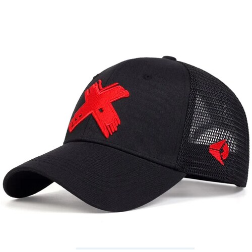 Gorra X roja red béisbol bordado sombreros deporte casuales ajustables sombrero protección solar