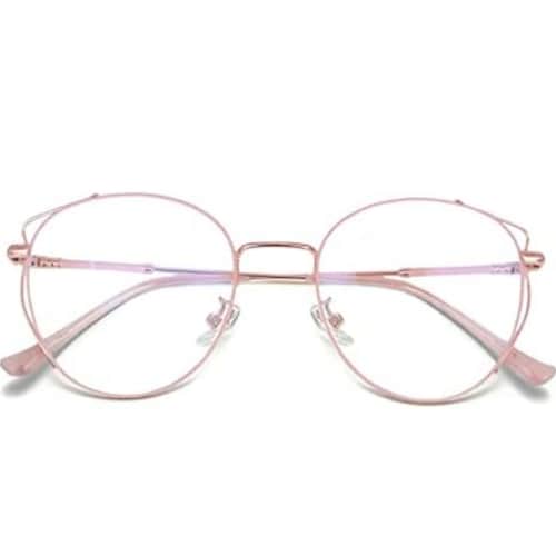 Lentes de ordenador bloqueo de luz azul de ojo de gato redondas