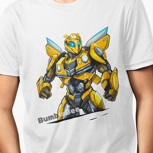 Playera Casual Blanca Bumblebee Transformers