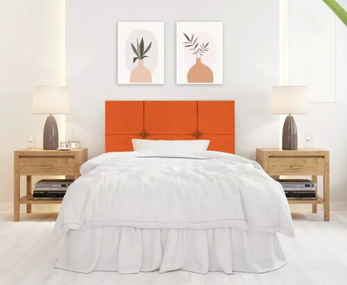 Cabecera Individual Cuadro Grande Económica Msi 2 Cojines - Naranja
