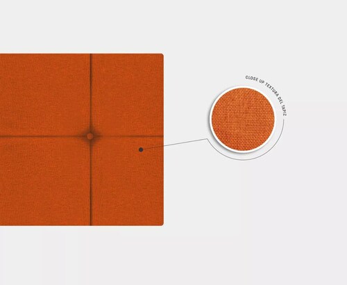 Cabecera Individual Cuadro Grande Económica Msi 2 Cojines - Naranja