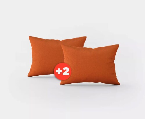 Cabecera Individual Cuadro Grande Económica Msi 2 Cojines - Naranja