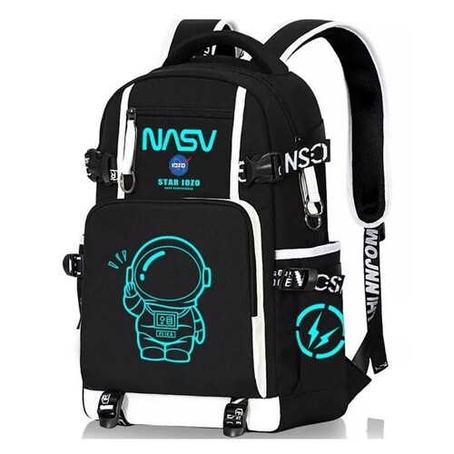 Mochila Escolar Impermeable Antirrobo Luminosa con Dibujos Animados para Niños Primarios Segundarios y Laptop De 15,6 Pulgadas.