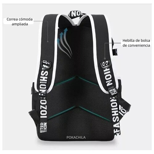 Mochila Escolar Impermeable Antirrobo Luminosa con Dibujos Animados para Niños Primarios Segundarios y Laptop De 15,6 Pulgadas.