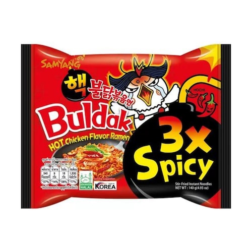 Ramen Buldak picante X3 4 piezas.