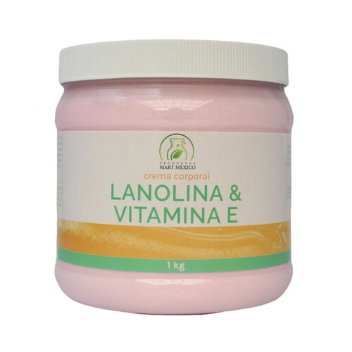 Crema Corporal De Lanolina Con Vitamina E Para Piel Dañada 1 kilo