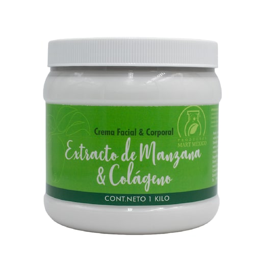 Crema Facial & Corporal Extracto De Manzana & Colágeno Piel Tersa 1 kilo