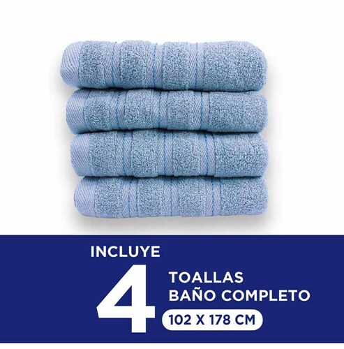 JH HOKINS - 4 piezas Set de Toallas para Baño, Toallas Premium, Toallas de Baño Algodón 100%, Ultra Suave, Toallas de Baño Grandes para Cuerpo 102x178 cm (Gris)