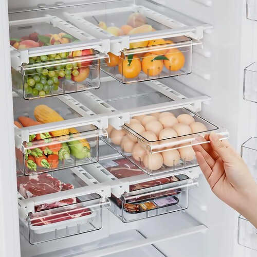 Contenedor Colgante De Huevos, Verduras y Carnes Frías Para Refrigerador