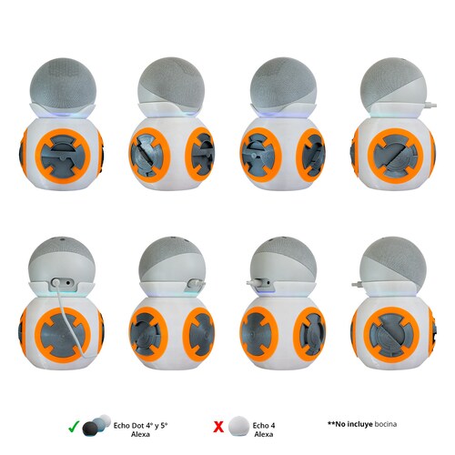 Base Para Alexa Echo Dot 4Ta y 5Ta Generación Tipo Androide Bb8