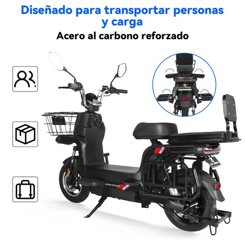 Motobici Eléctrica Honey Whale U7S Negro.