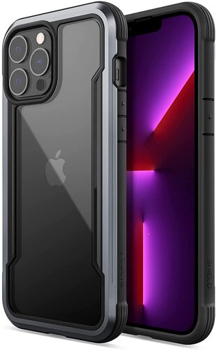 Funda Uso Rudo con Marco Aluminio Raptic Shield para iPhone 13 Pro Max Black