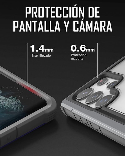 Funda Uso Rudo con Marco Aluminio Raptic Shield para Samsung Galaxy S22 Ultra