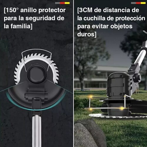 Desbrozadora Eléctrico Inalámbrico Yyugolo 850w Con 2 Baterías 42v Negro