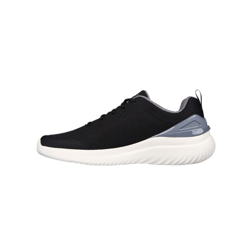Tenis Deportivo Skechers Bounder Nasher Negro Blanco Para Hombre.