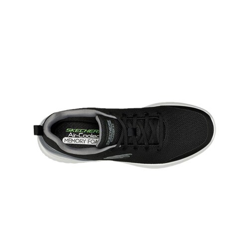 Tenis Deportivo Skechers Bounder Nasher Negro Blanco Para Hombre.