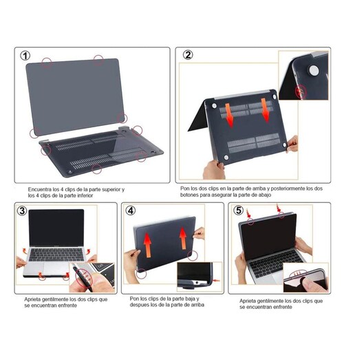 CARCASA FUNDA PROTECTOR CASE izÜg para Macbook Pro 13 A2338 M1 A2251 A2289 A2159 A1989 A1706 A1708 CRYSTAL MORADO