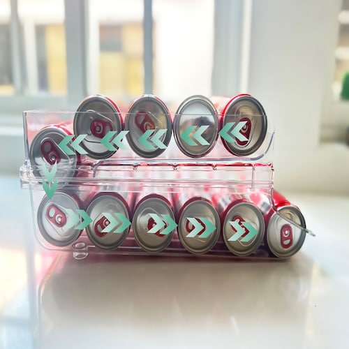 Dispensador de Latas de Refresco y Cerveza para Refrigerador.