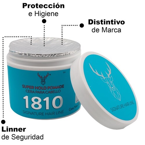 1810 SUPER HOLD CERA PARA CABELLO FIJACIÓN ALTA BRILLO ALTO. BASE AGUA.