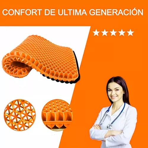 Cojin Ergonomico Ortopedico Gel Silla Asiento Hemorroides