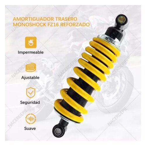 Amortiguador Trasero Mono Para Yamaha Fz16 Calidad Original amarillo