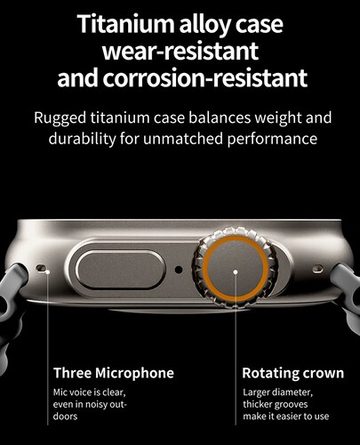 Reloj Inteligente WATCH 8 ULTRA Naranja By NS Tech