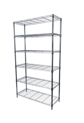 Anaquel, estante para cocina con 6 repisas, metálico grado alimenticio industrial.