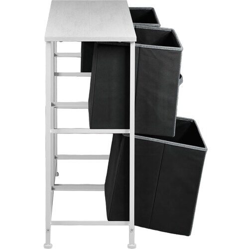 Mueble Cajonera Buro Organizador 5 Cajones Tela Moderno Gris