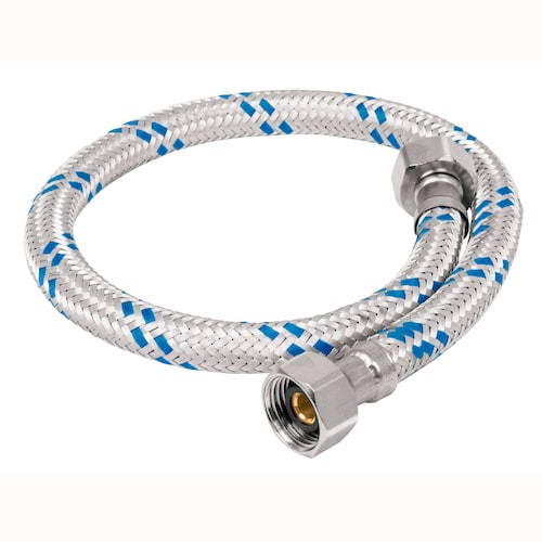 2 Mangueras con Llave Angular para lavabo o fregadero 55cm 1/2¨ x 1/2¨.