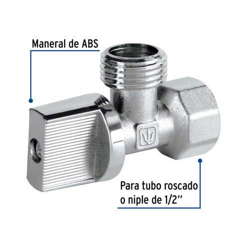 2 Mangueras con Llave Angular para lavabo o fregadero 55cm 1/2¨ x 1/2¨.