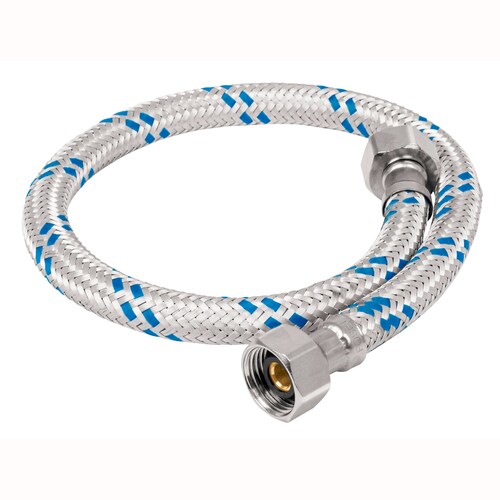 2 Mangueras con 2 Llaves Angulares para lavabo o fregadero 40 cm 1/2¨ x 1/2¨.