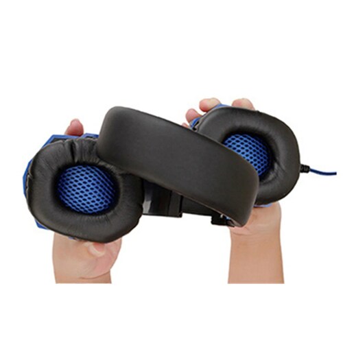 Audifonos gamer auriculares pc estéreo Led Gaming PS4 cable micrófono diadema lap azul xbox cel