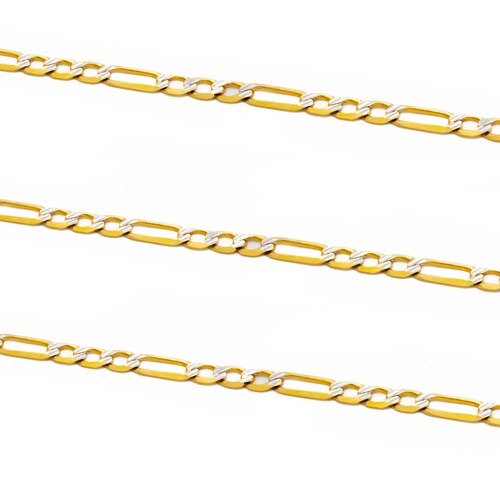 Cadena Cartier 3X1 diamantada Oro 14 Kilates. Oro Fino Joyería..