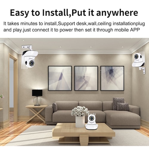 Cámara NS Tech wifi  para Interirores con Movimiento 360 modelo Y6A -ZA
