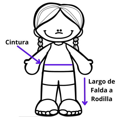 Falda de Rock and Roll para Bailables Rocanrol Disfraz Vaselina Faldas Rockeras