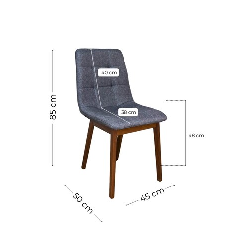 Silla Armable de Madera en Lino Gris.