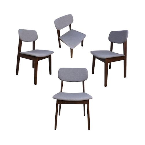 Set de 4 Sillas de Madera para Comedor Moderno .