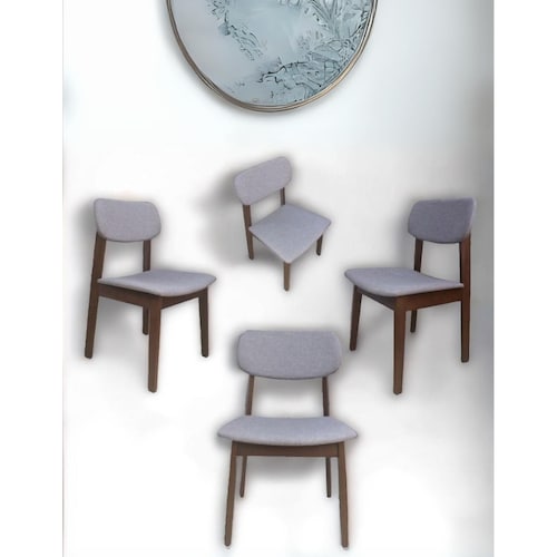 Set de 4 Sillas de Madera para Comedor Moderno .