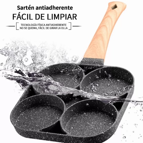 Sarten Antiadherente Multiusos Divisiones Cocina 4 Huevos