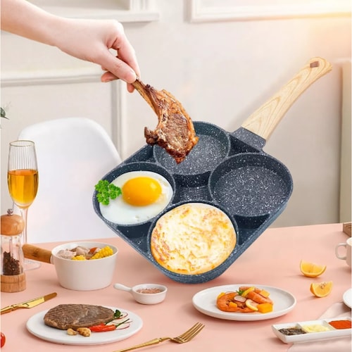 Sarten Antiadherente Multiusos Divisiones Cocina 4 Huevos